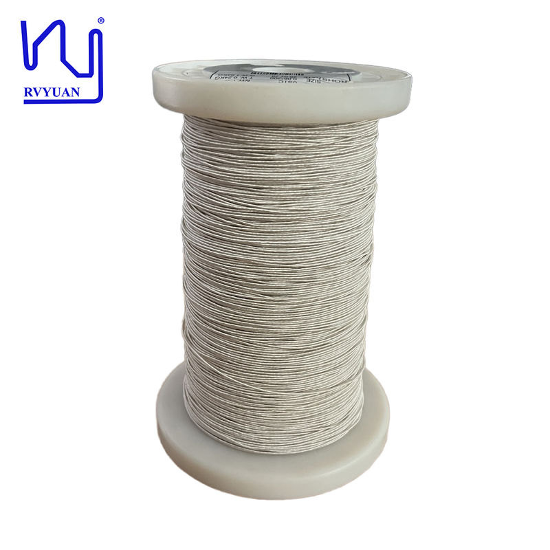 99.99% OCC Silver Wire 0.05mmx200 Strands Natural Silk Covered litz Wire For Audio Cable